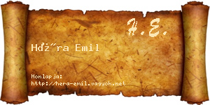 Héra Emil névjegykártya