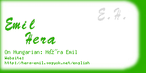 emil hera business card